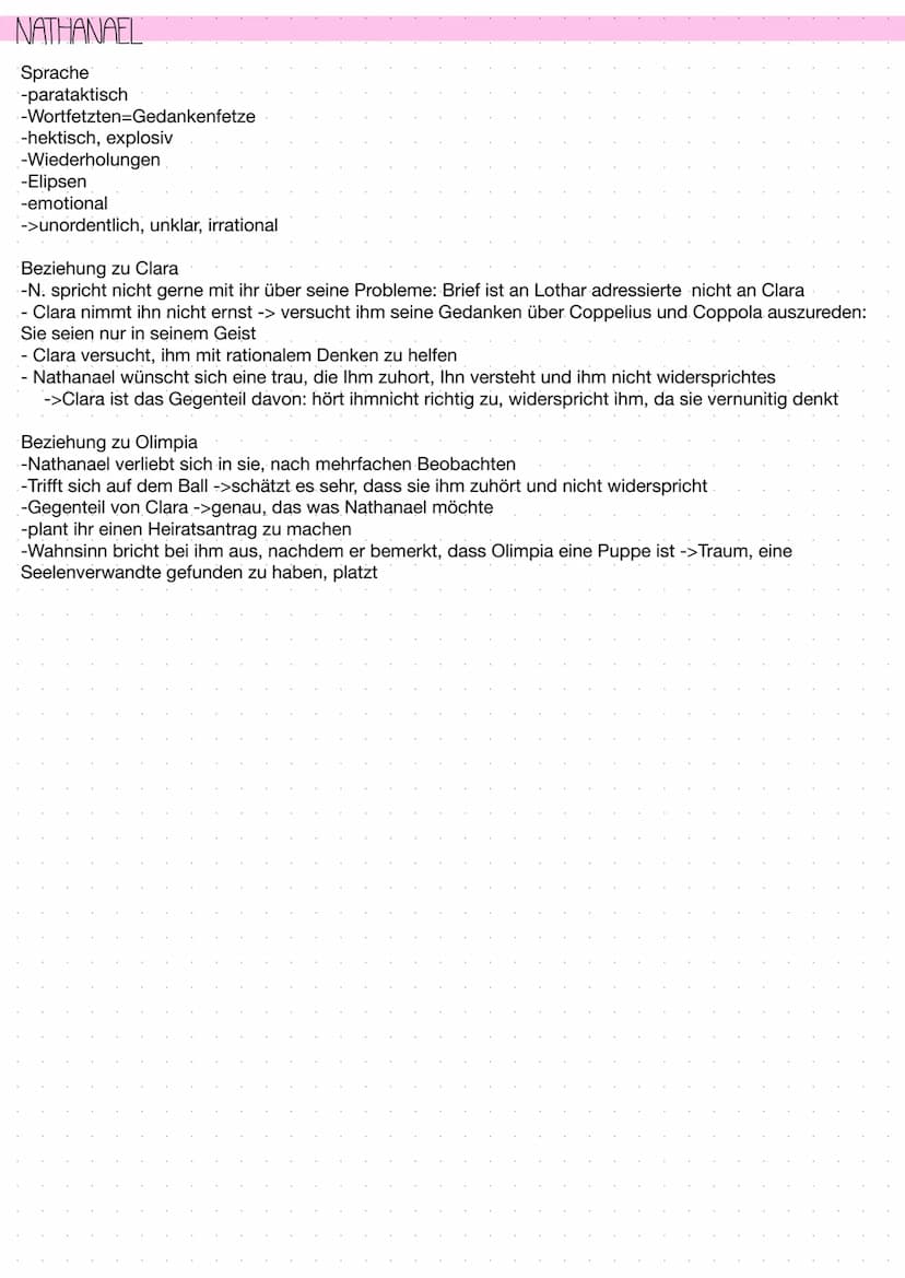 VERLAUF
Briefe
-2 von Nathanael an Lothar
-1 von Clara an Nathanael
Alchemisten Szene
-Vater und Coppelius experiementieren.
-Nathanael scha