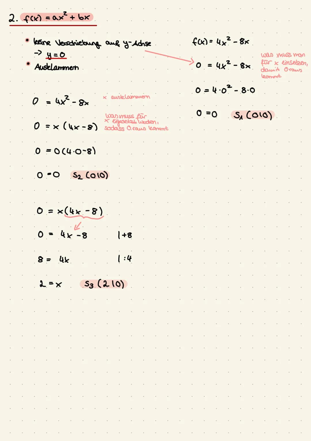 Quadratische Funktionen
Quadratische Funktionen haben immer ein x² und heißen auch Parabeln.
Normalform: f(x) = ax²³² +bx+c
a 0 => x² würde 