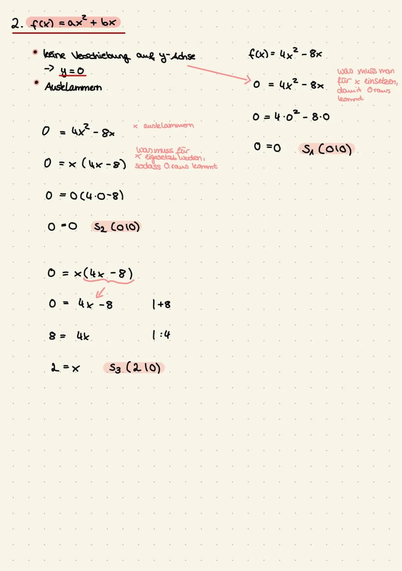 Quadratische Funktionen
Quadratische Funktionen haben immer ein x² und heißen auch Parabeln.
Normalform: f(x) = ax²³² +bx+c
a 0 => x² würde 