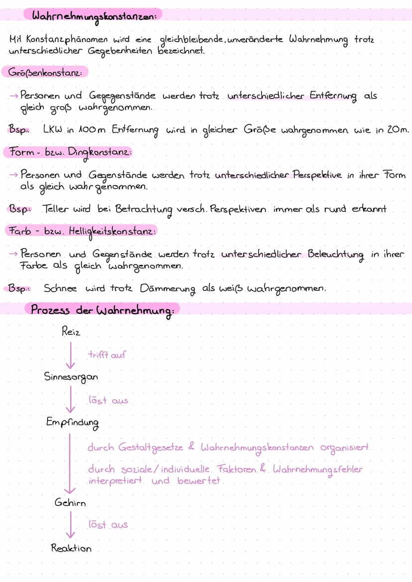 psychologie
&
pädagogik
Wahrnehmung:
Wahrnehmung ist ein psychophysischer Vorgang, bei dem äußere und innere Reize mithilfe der Sinnesorgane