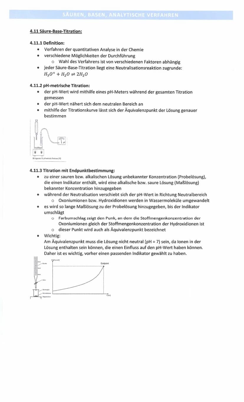4.1 Säure-Base-Theorien:
4.1.1 nach ARRHENIUS:
Säure
• Stoff, der in wässriger Lösung die
Konzentration an Wasserstoff-lonen
erhöht
• Stoff,