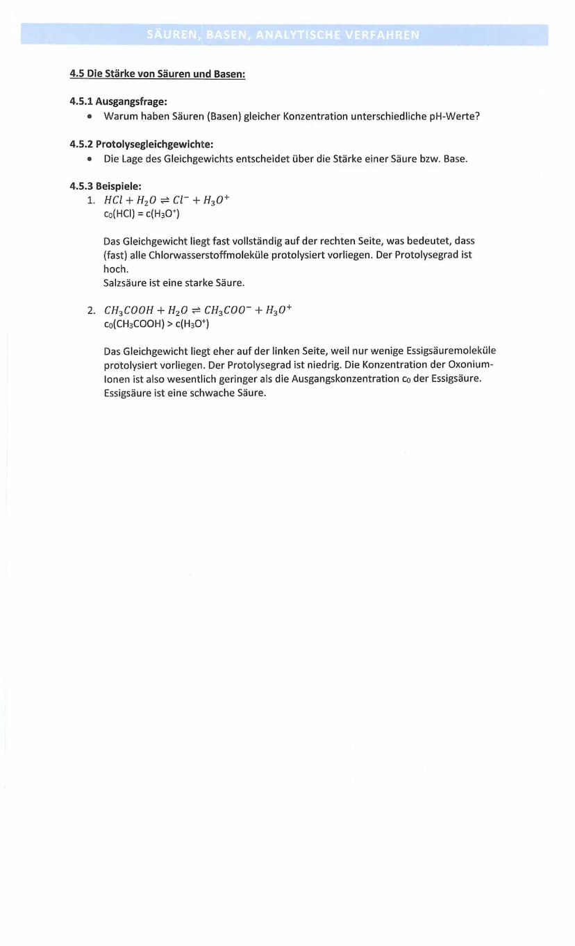 4.1 Säure-Base-Theorien:
4.1.1 nach ARRHENIUS:
Säure
• Stoff, der in wässriger Lösung die
Konzentration an Wasserstoff-lonen
erhöht
• Stoff,