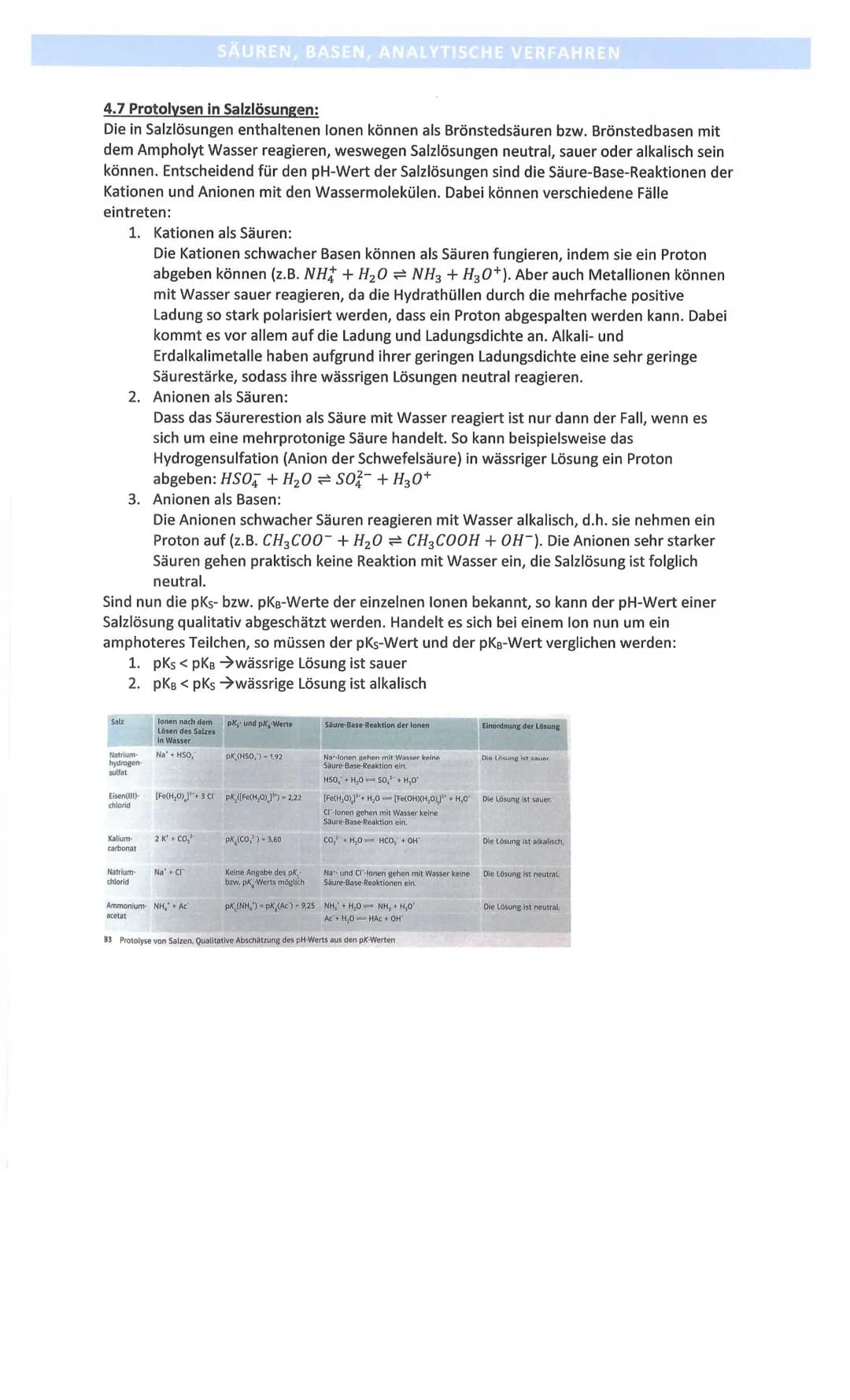 4.1 Säure-Base-Theorien:
4.1.1 nach ARRHENIUS:
Säure
• Stoff, der in wässriger Lösung die
Konzentration an Wasserstoff-lonen
erhöht
• Stoff,