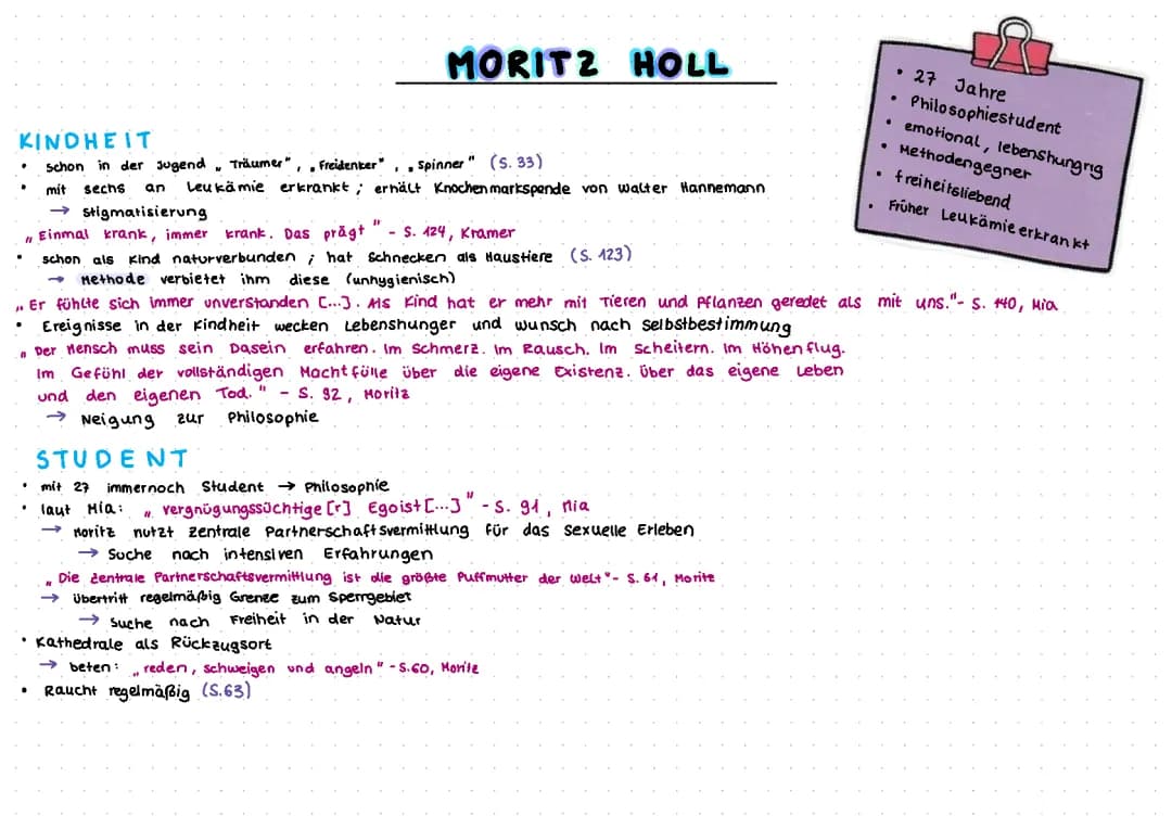 Charakterisierung Moritz Holl Corpus Delicti