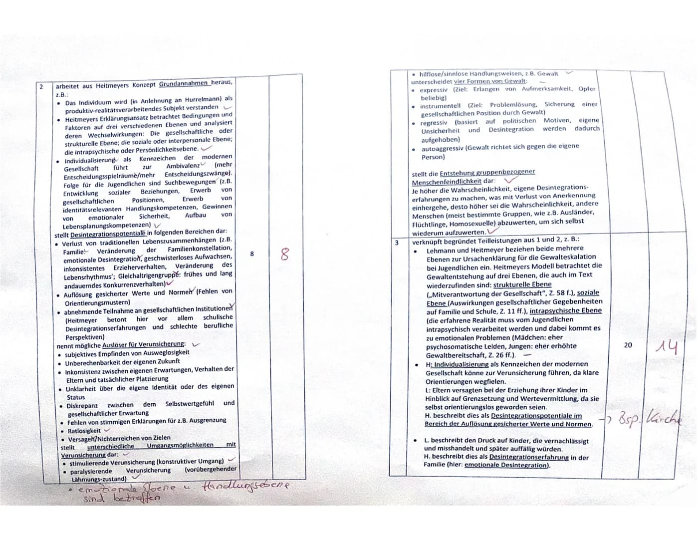 Erwartungshorizont zur Klausur Heitmeyer/systemische Therapie
Teilaufgabe 1:
2
Anforderungen
Der Schüler/die Schülerin...
1 formuliert einen
