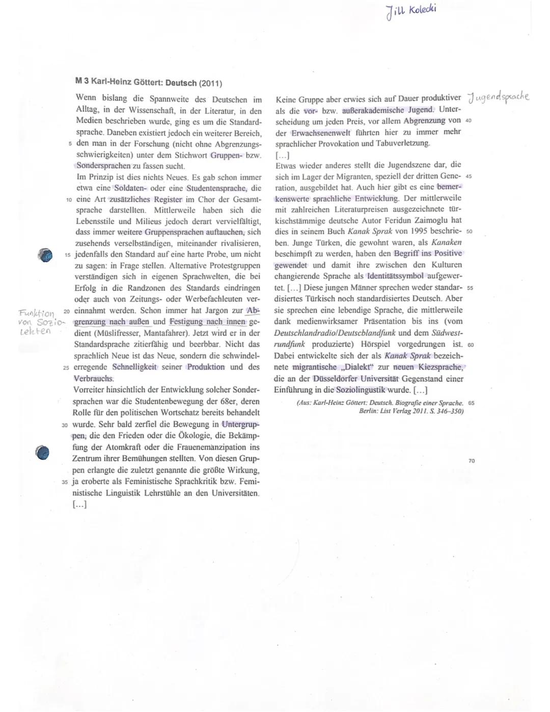 Deutsch GK QI
Name:
Inhaltliche Leistung
Aufgabe 1:
ΤΑ
1
2
3
4
Anforderungen
Die Schülerin/ der Schüler...
Klausur Nr. 3- Erwartungshorizont