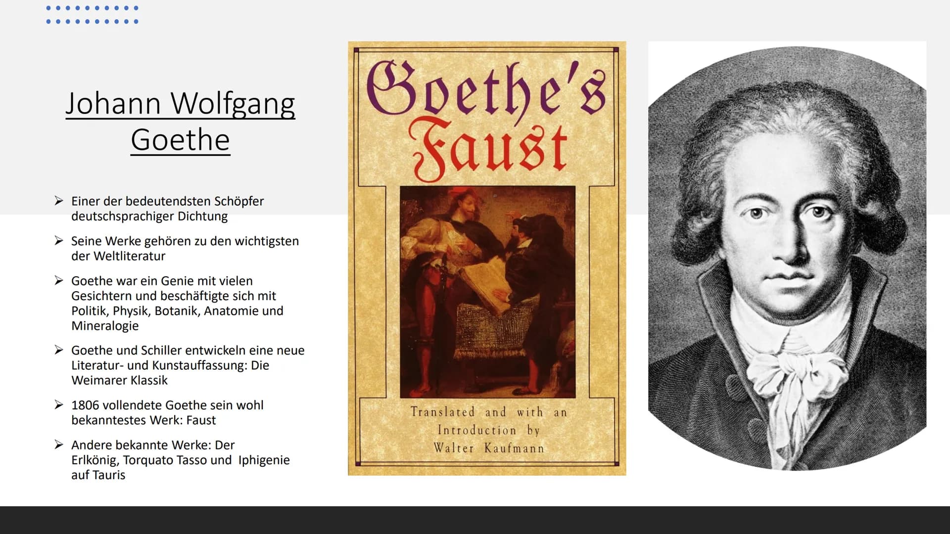 blicka! Gakete de
Die Klassik
(1786-1832) Inhaltsverzeichnis
Grundbedeutung
Zeitliche Einordnung
Historischer Hintergrund
Motive und Schlüss