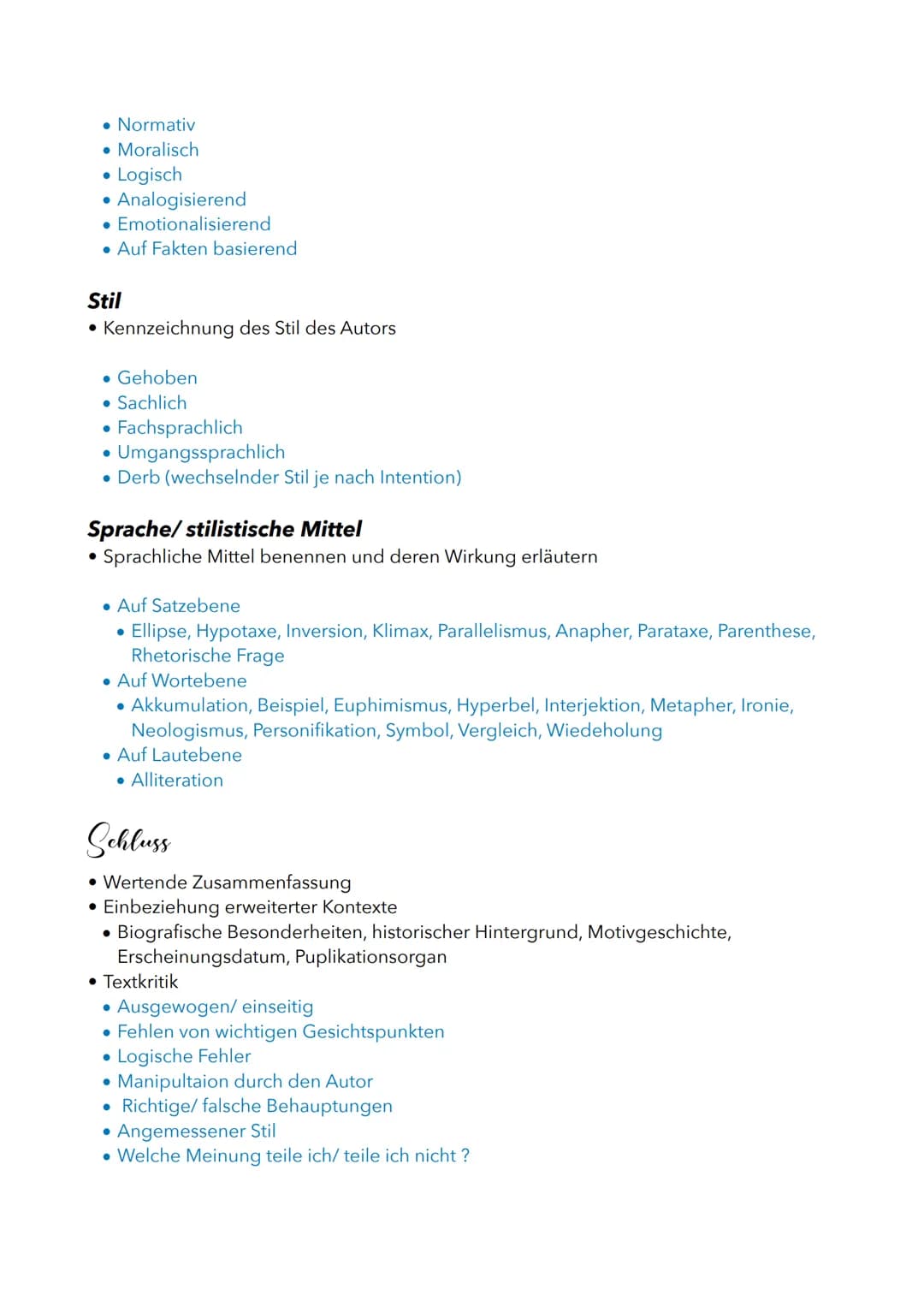 Sachtextanalyse
Ginleitung
• Nennung des Autors, des Titels, der Textart, Erscheinungsdatum, -ort und Thema des
Textes
Hauptteil
Zusammenfas