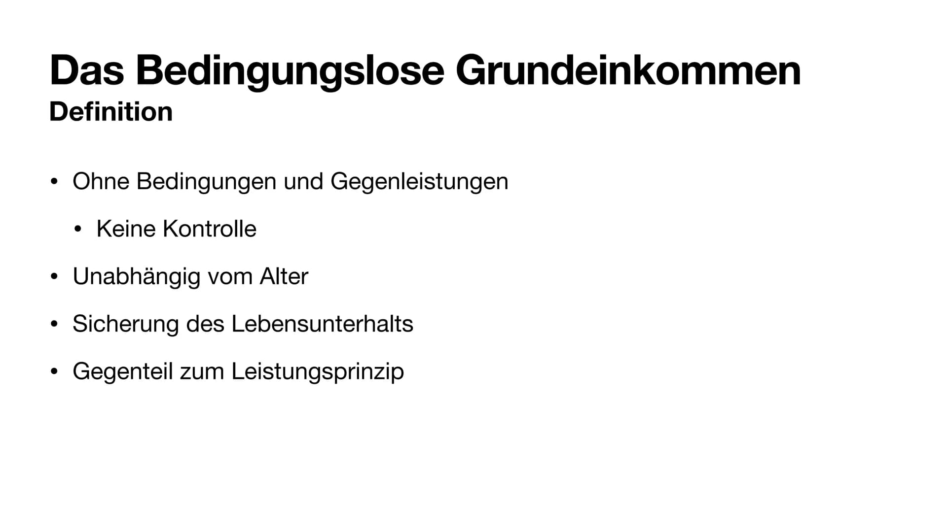 Bedingungsloses
Grundeinkommen
Modell 3
=> Werner: Grundeinkommen und Konsumsteuer
Bedingungsloses
Grundeinkommen Inhaltsverzeichnis
●
Das B