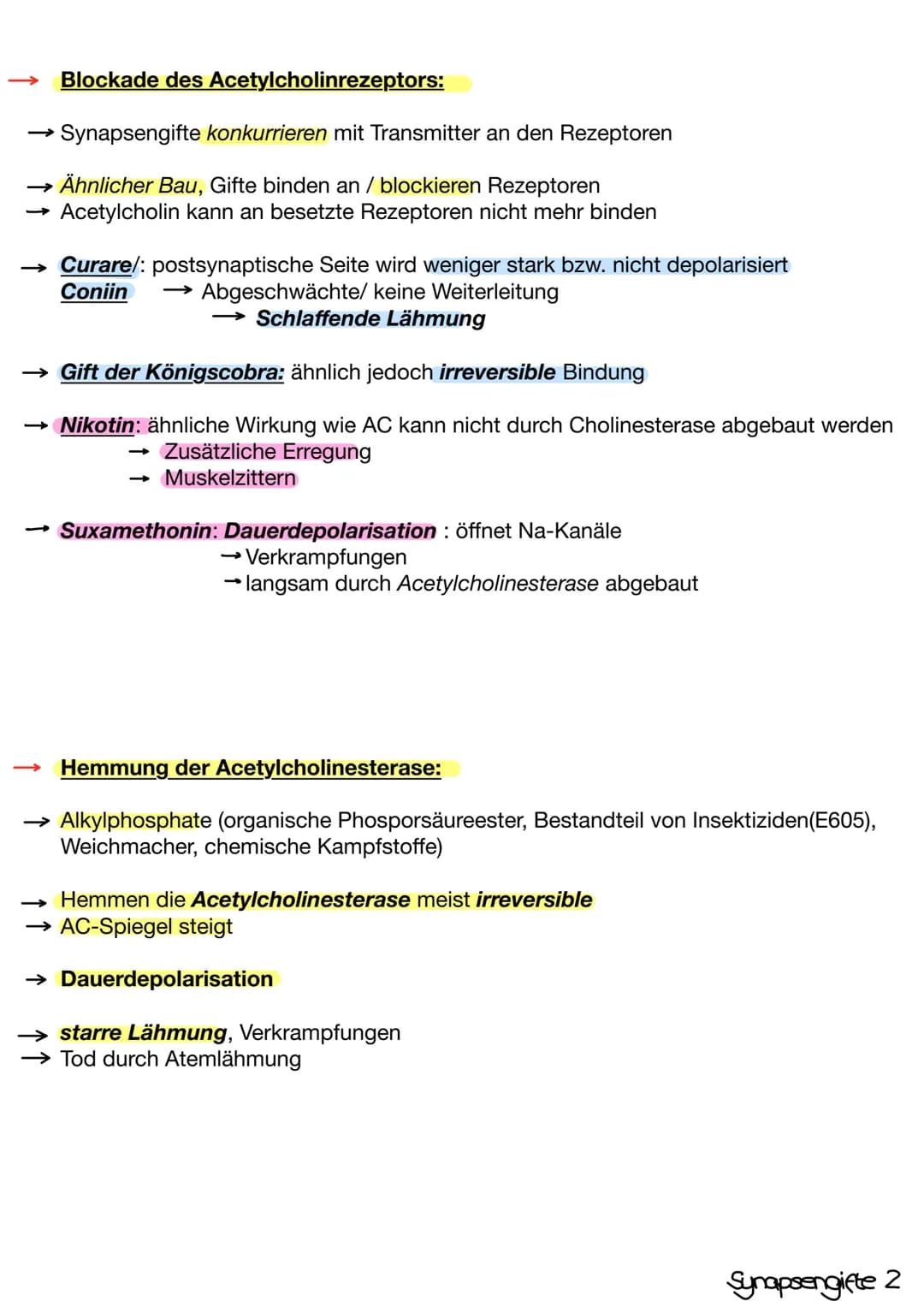 Wirkung von endo- und exogenen Stoffe auf....
Vargänge am Axon:
exogene (von außen in den Körper gelangende) Stoffe:
Meist werden dabei lone