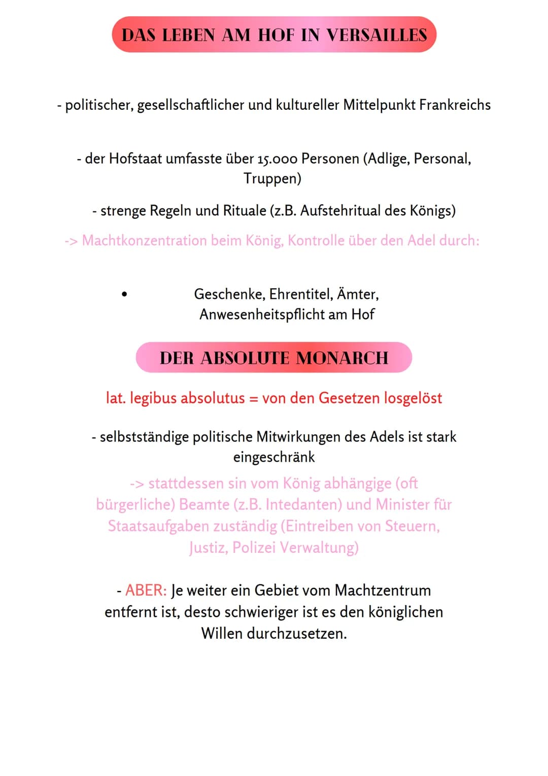 ABSOLUTISMUS
DEFINITION
Herrschaftsform, bei der eine einzelne Person, der Monarch von
Gottes Gnaden, vollständig über die Ausübung der Staa