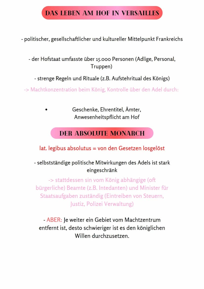 ABSOLUTISMUS
DEFINITION
Herrschaftsform, bei der eine einzelne Person, der Monarch von
Gottes Gnaden, vollständig über die Ausübung der Staa