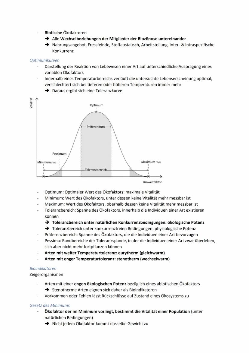 Ökologie
ÖKOLOGISCHE EBENEN
BIOSPHÄRE
OKOSYSTEM-
ВІОТОР
+
Zusammensetzung mehrerer Ökosysteme
Beziehung der versch. Populationen
untereinand