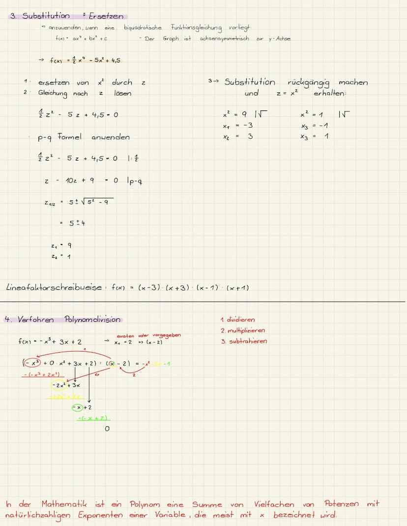 Ganzrationale Funktionen
-> Verlauf bestimmen
f(x) = ax^
a> o
a <o
n ist gerade n ist ungerade
V
f
Man schreibt den Verlauf als Grenzwert
(l