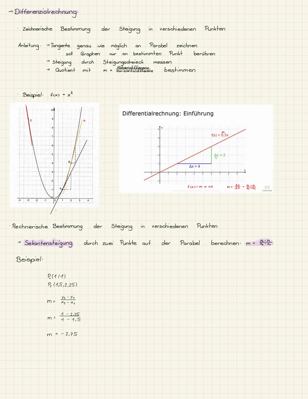 Ganzrationale Funktionen
-> Verlauf bestimmen
f(x) = ax^
a> o
a <o
n ist gerade n ist ungerade
V
f
Man schreibt den Verlauf als Grenzwert
(l