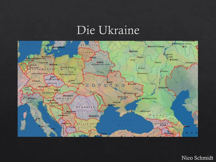 Die Ukraine
Von Nico Schmidt
Nico Schmidt BEL
Rotterdam
Turin
AMSTERDAM Bremen
Essen
Düsseldort
BERN
SCHWEIZ tr
Mailand
DANEMARK
Genua
Hambu