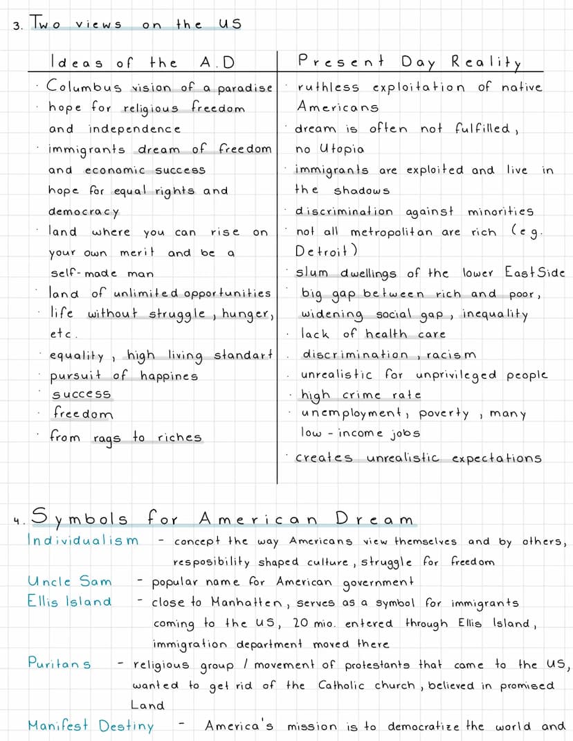 Ame
1. What is the American Dream ?
often used
to inspire and
motive
selves
There
ric
actually is
Anybody
→ main idea :
is no
can
➜>
a n
eve