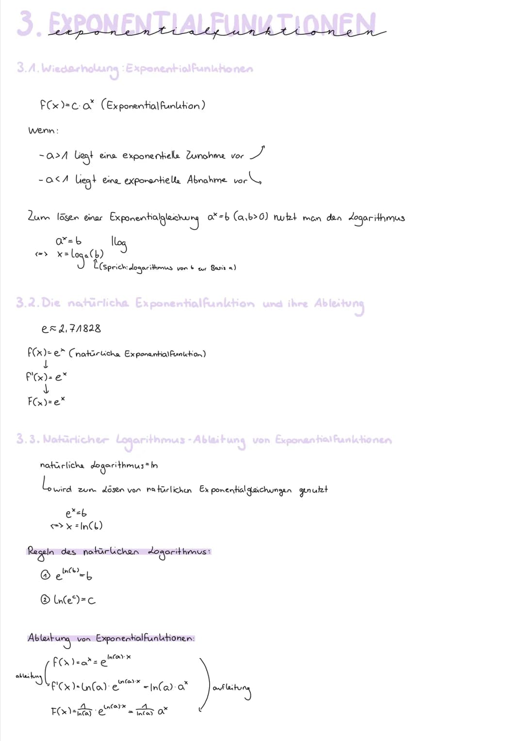 Jahr 11 (Q1) >> Mathe LK
Potenzregel:
f(x)=x"
F'(x)=x^-^
2. B. f(x)= x³
f'(x)=3x³-1
= 3x²
NEW
alysis
1. EIGENSCHAFTEN Ganzzationales Funktio