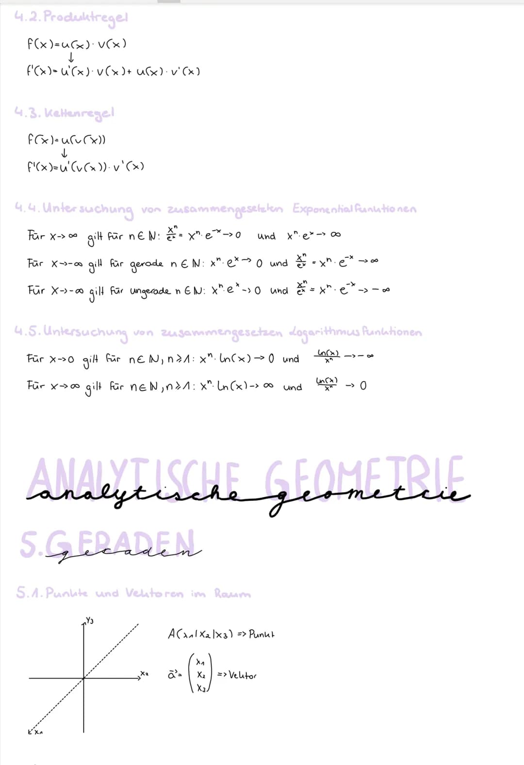 Jahr 11 (Q1) >> Mathe LK
Potenzregel:
f(x)=x"
F'(x)=x^-^
2. B. f(x)= x³
f'(x)=3x³-1
= 3x²
NEW
alysis
1. EIGENSCHAFTEN Ganzzationales Funktio