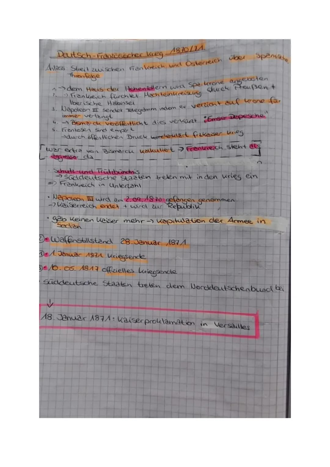 Reichseinigungskrigge
Deutsch-Dänischer Krieg 1864
Anlass: Eskalation bei Schleswig-Holstein Frage
Danemark halte Schleswig + Hustein - wide