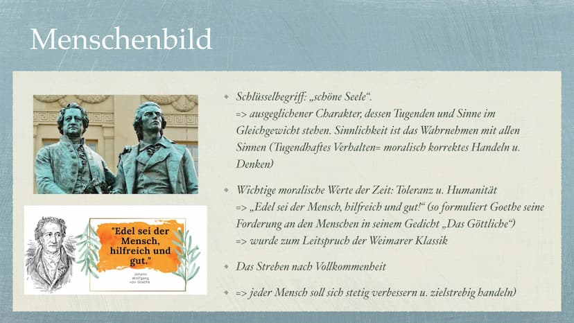 Die Epoche der Klassik Inhaltsverzeichnis
→ Seite 3: Allgemeine Informationen
Seite 4: Geschichtliches Hintergrundwissen
* Seite 5: Typische