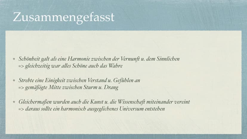 Die Epoche der Klassik Inhaltsverzeichnis
→ Seite 3: Allgemeine Informationen
Seite 4: Geschichtliches Hintergrundwissen
* Seite 5: Typische