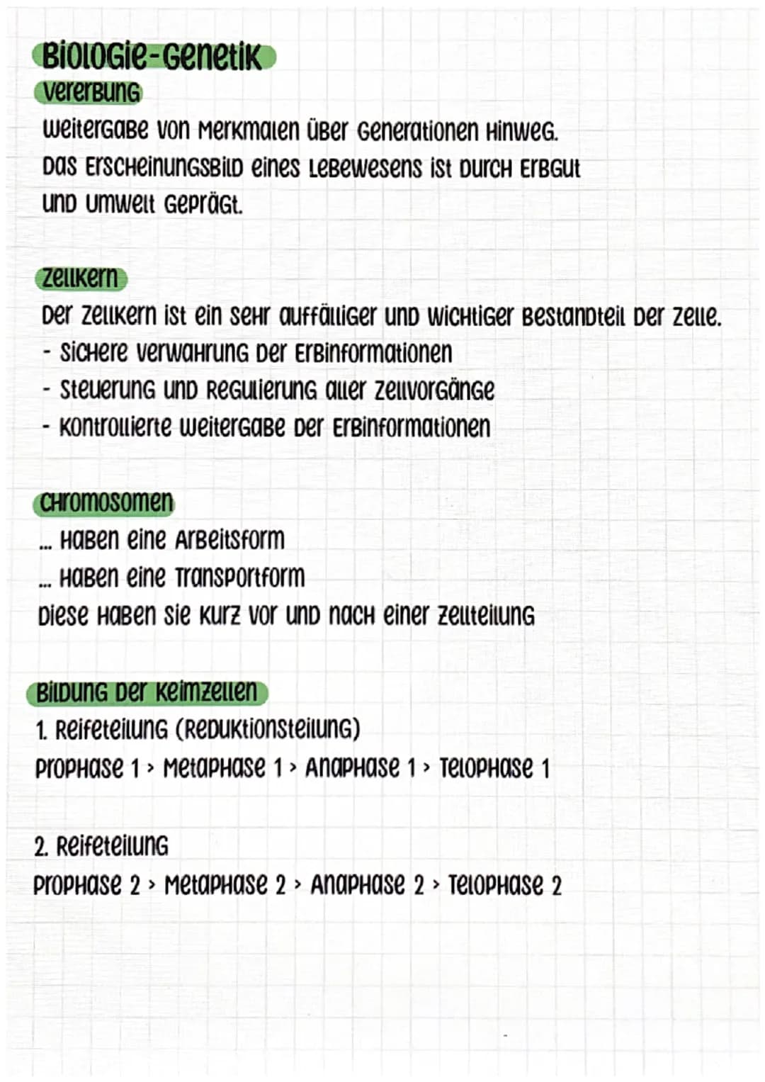 BIOLOGie-Genetik
Vererbung
weitergabe von Merkmalen über Generationen Hinweg.
Das ErscheinunGSBILD eines Lebewesens ist DurcH ERBGut
und Umw