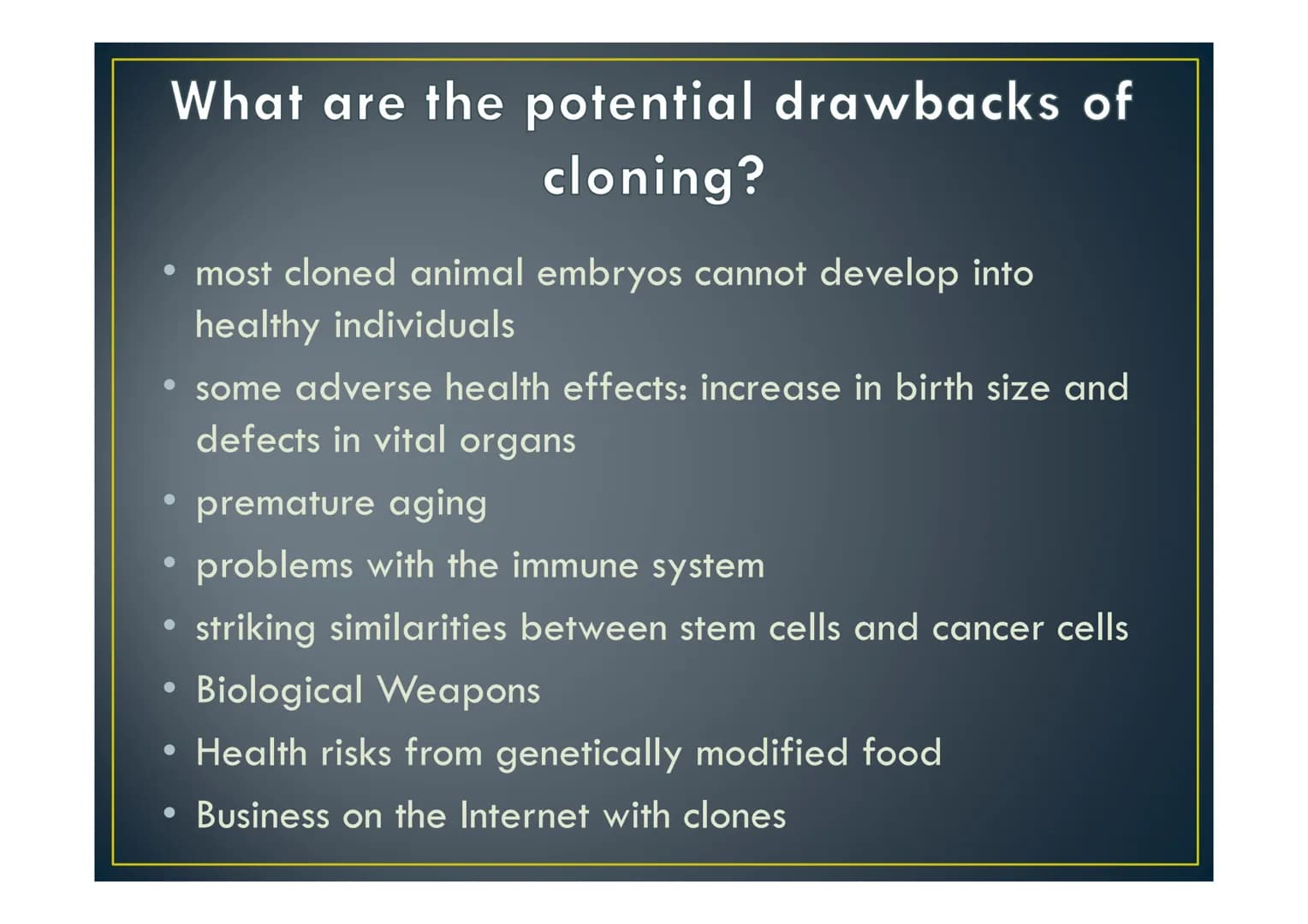 Cloning Scottish Blackfate
nuck tion
amma
Cloning is a type of genetic
engineering that uses cells from
one organism to create a second
livi