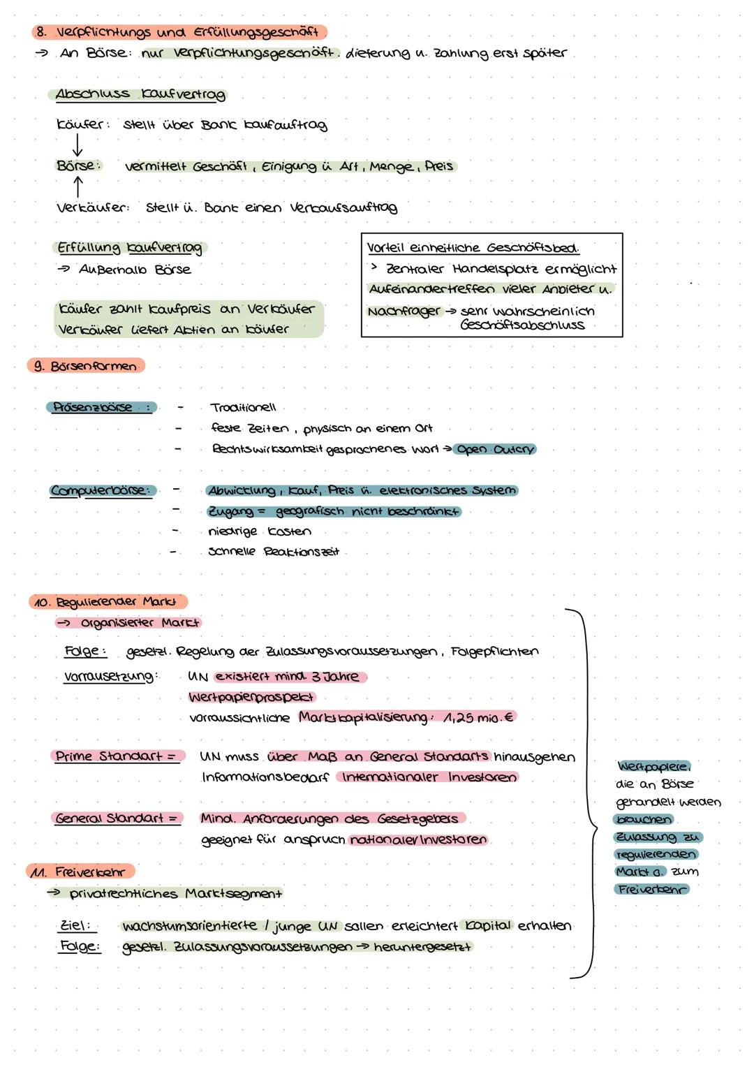 PUM Zusammenfassung-Aktien
1. Entstehung der Börse
→ Fam. van der Beurse lud zu sich ein für Handel (Tücher, Leder,...), aber statts ware → 