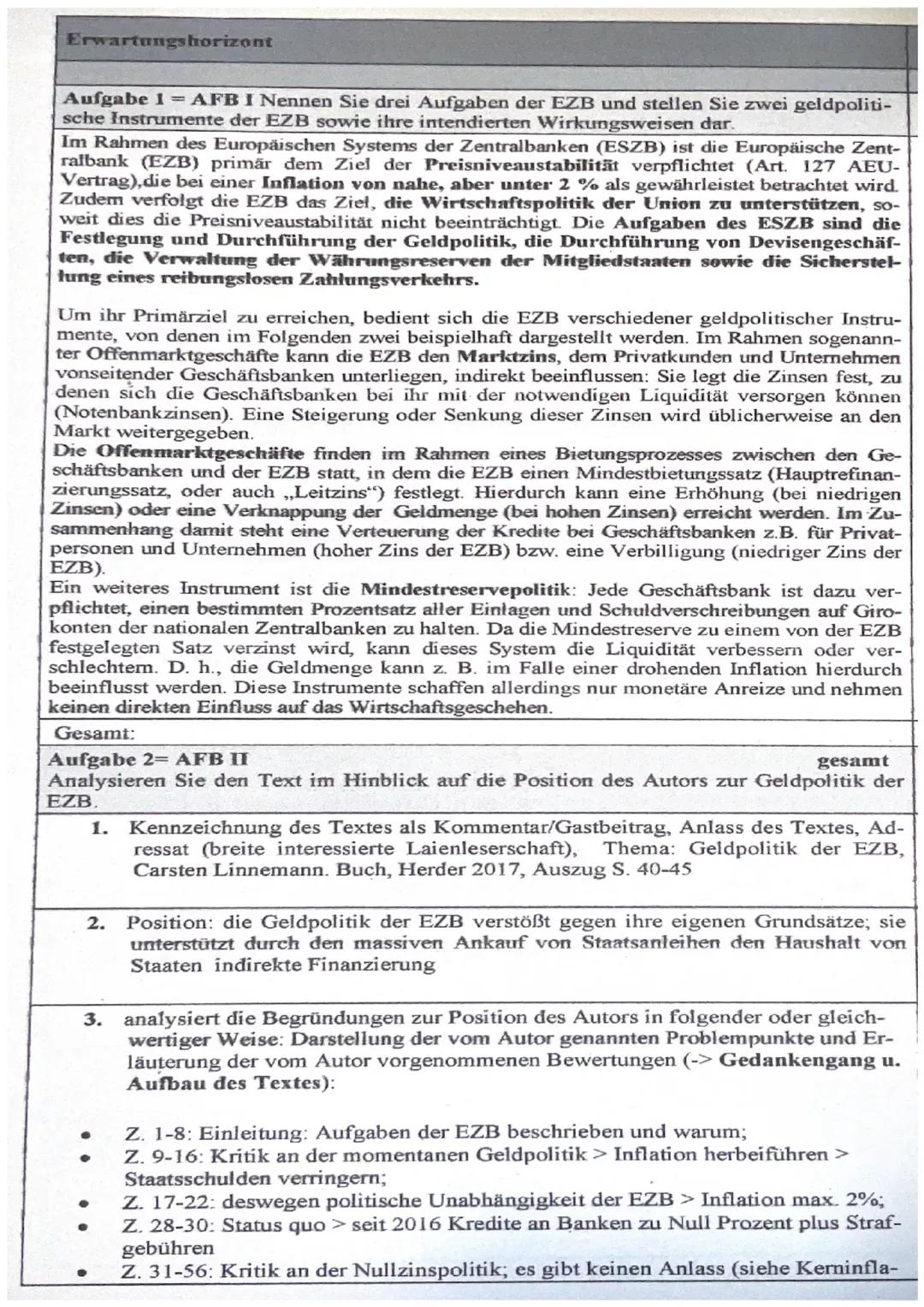 # Zweite Klausur

im Leistungskurs Sozialwissenschaften

am 1. Dezember 2021

Thema: Expansive Geldpolitik als Mittel der Wahl? Die EZB-Geld