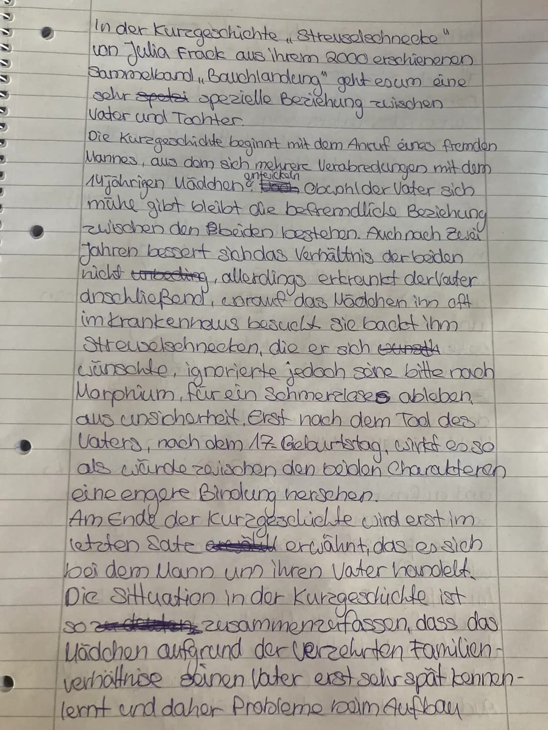 Deutsch EF (KL)
Julia Franck: Streuselschnecke
Der Anruf kam, als ich vierzehn war. Ich wohnte seit einem
Jahr nicht mehr bei meiner Mutter 