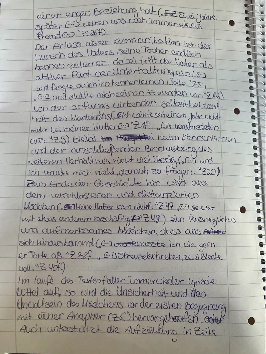 Deutsch EF (KL)
Julia Franck: Streuselschnecke
Der Anruf kam, als ich vierzehn war. Ich wohnte seit einem
Jahr nicht mehr bei meiner Mutter 