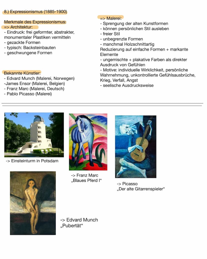 Kunst - Lernzettel:
-> Thema: einzelnen Epochen kennen + Maltechnik, Merkmale, bekannte Künstler
1.) Klassizismus (1770-1840)
Merkmale des K
