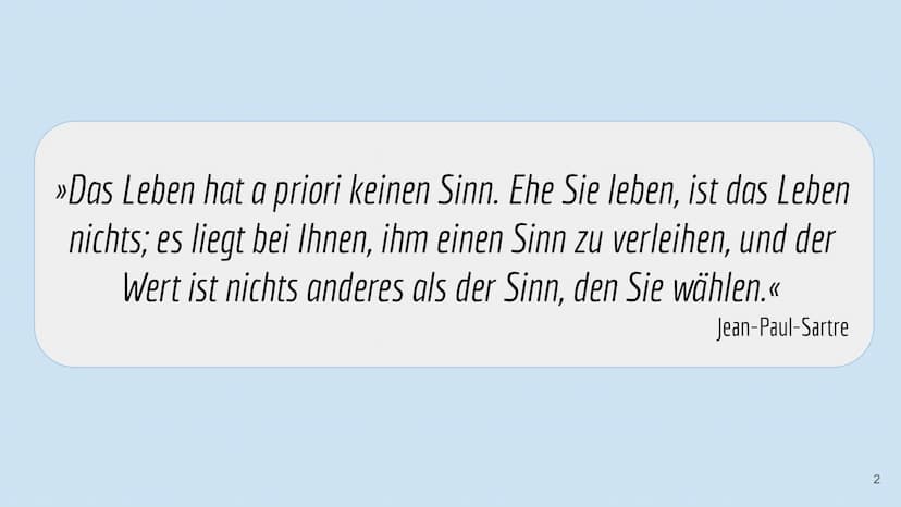 Die Existenzphilosophie von Jean-Paul-Sartre
Ist der Mensch wirklich frei, sich selbst vollständig zu entwerfen?
Von: Willa & Yade Jean-Paul