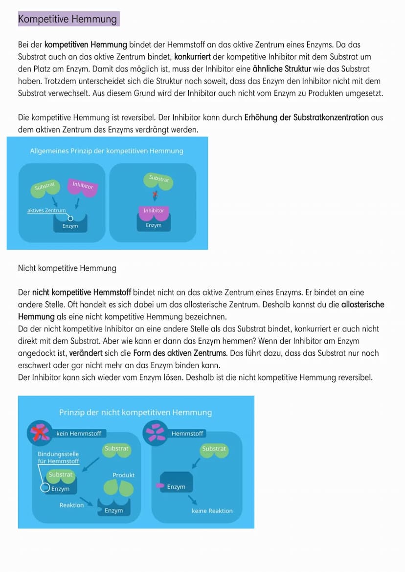 Enzymatik
●
Induced-Fit-Modell:
Coenzym
Cofaktor
(Schlussel-Schlos-Prinzip):
●
Enzyme
●
Sind Biokatalysatoren.
Sind
Wirkung/reaktion-spezifi