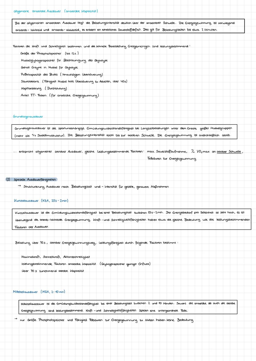 --- OCR Start ---
Ausdauer
(1) Definition Ausdauer
Im Sport und auch allgemein versieht man unter Ausdauer die physische unol psychische Wid