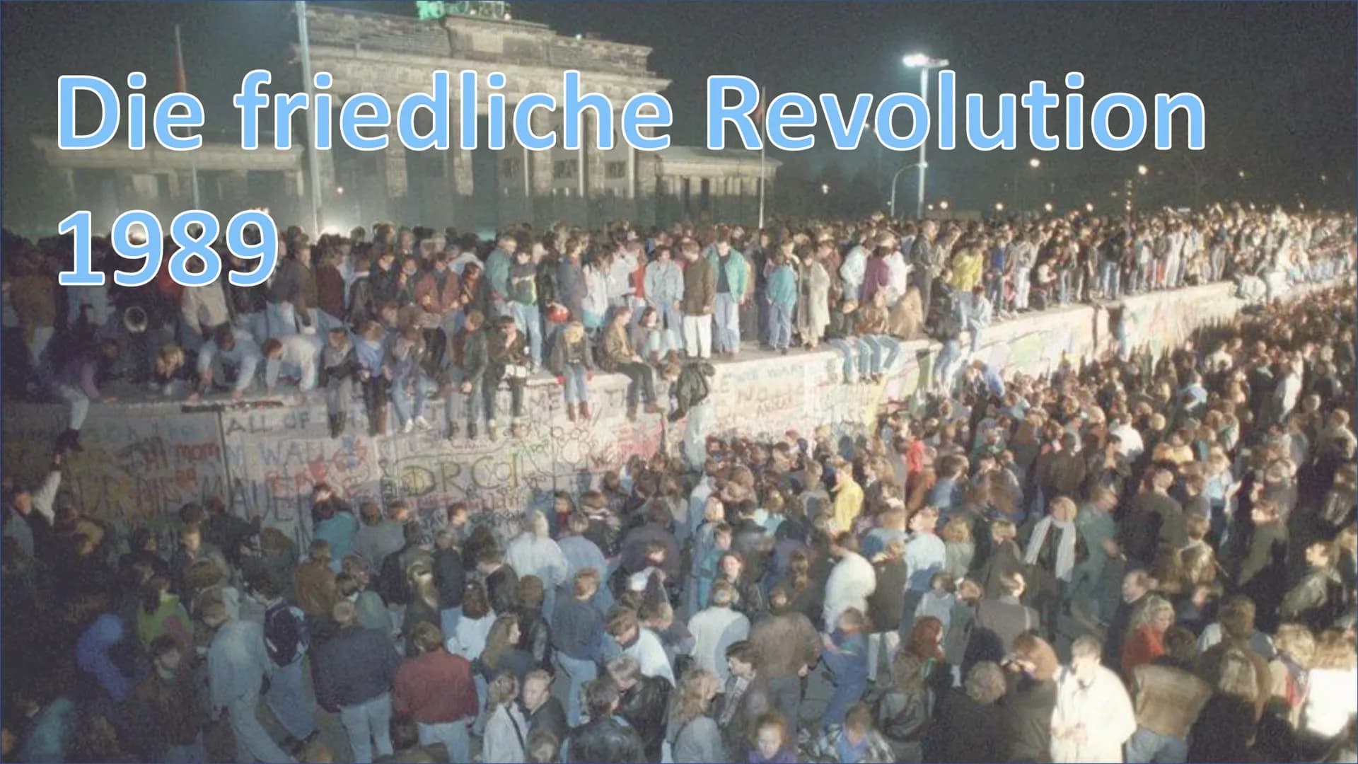 Die friedliche Revolution
1989
ALL
MAVER DROI
JAY
NO (0)
Gliederung
1. Ursachen
2. Verlauf +
Quellenarbeit
3. Ergebnisse/
Folgen
4. Quellen
