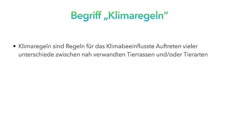 Klimaregeln Agenda
• Begriff ,,Klimaregel"
• Bergmannsche Regel
• Warum sind Pinguine in Kälteren Regionen größer?
• Schaubild Bergmannsche 
