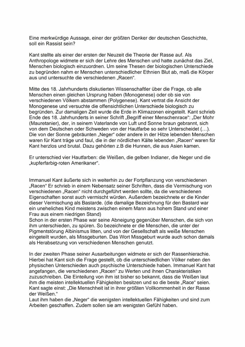 Inwiefern hat Kants
Rassenhierachie zur Festigung
des heutigen Rassismus
geführt?
16.
13.
15.
10.
12.
17. Inwiefern hat Kants Rassenhierachi