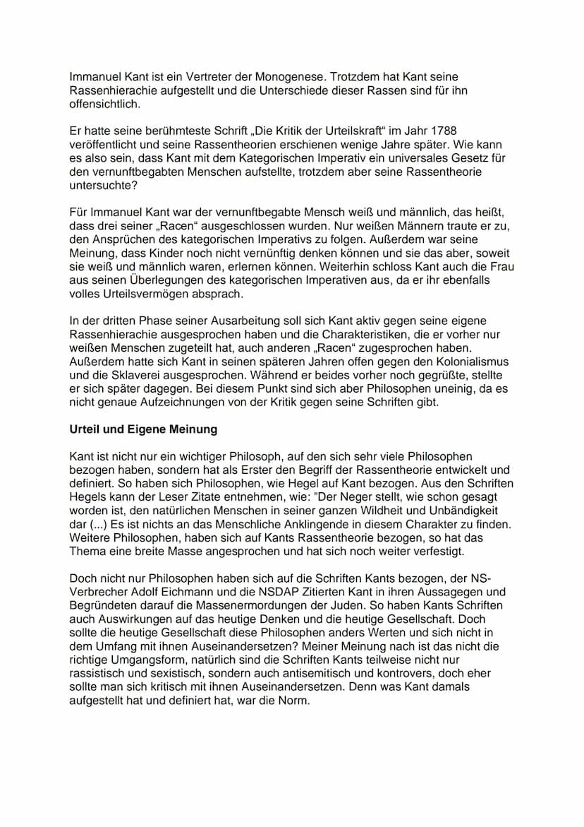 Inwiefern hat Kants
Rassenhierachie zur Festigung
des heutigen Rassismus
geführt?
16.
13.
15.
10.
12.
17. Inwiefern hat Kants Rassenhierachi