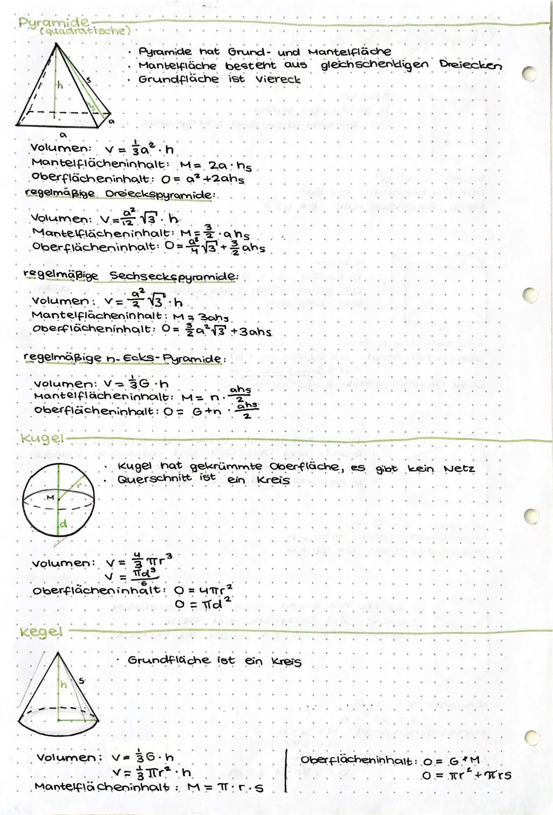 # Körper

Würfel

e

*   8 Ecken
*   12 gleichlange Kanten..
*   Die Seitenflächen sind 6 kongruente Quadrate

Volumen: V=a³
Oberflächeninha