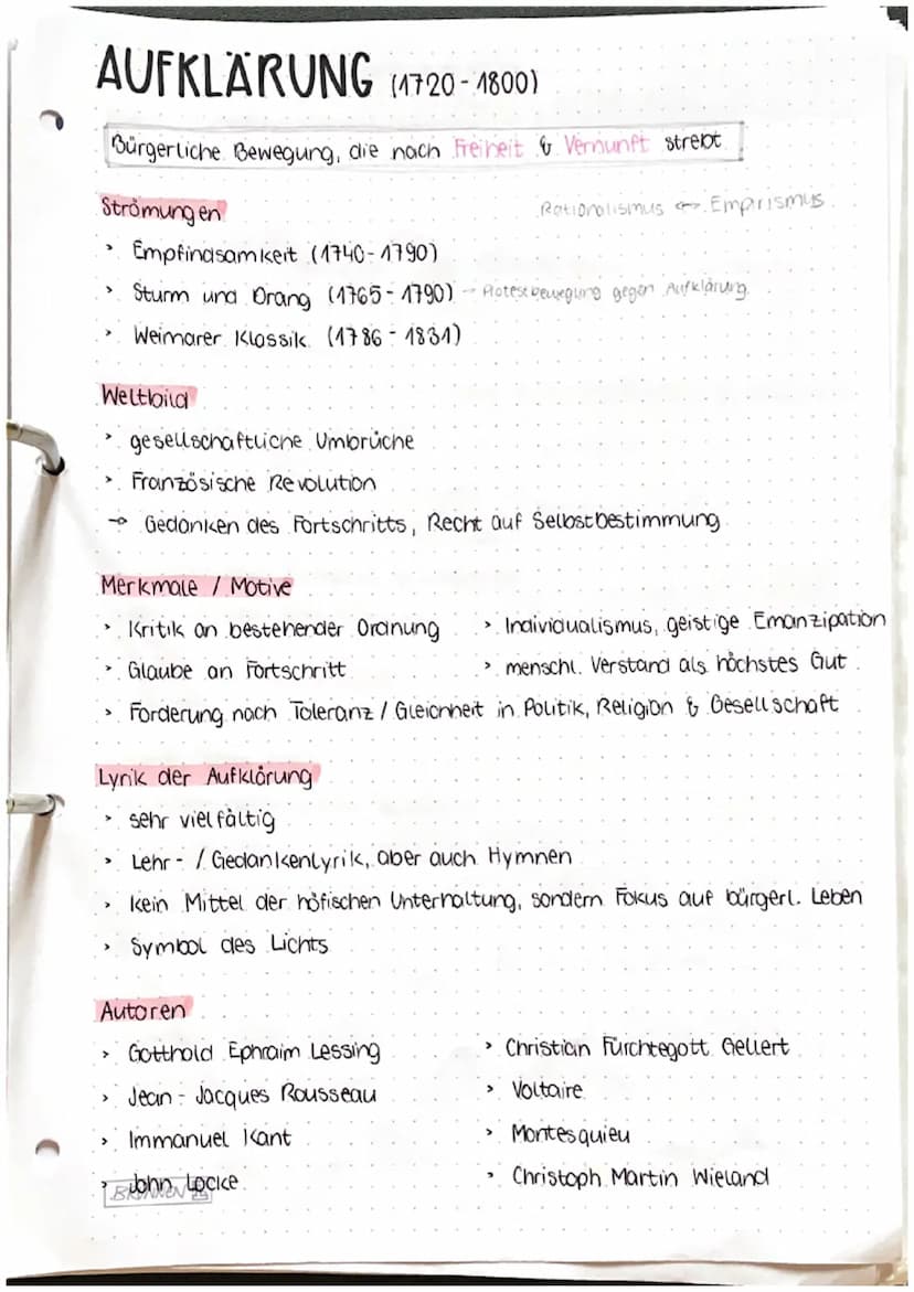 BAROCK (1600-1720)
Epoche der Gegensatze: Prachtentfaltung Lebensfreude
Wissen um Vergänglichkeit
Weltbild
> 30-jähriger Krieg als prägendes