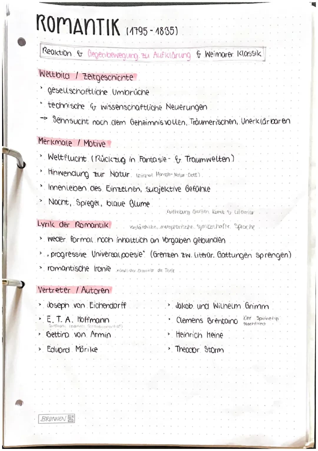 Epochenübersicht für Deutsch Abitur: PDF mit Zeitstrahl und Gedichten