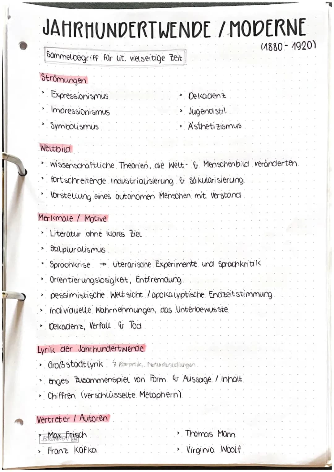 Epochenübersicht für Deutsch Abitur: PDF mit Zeitstrahl und Gedichten