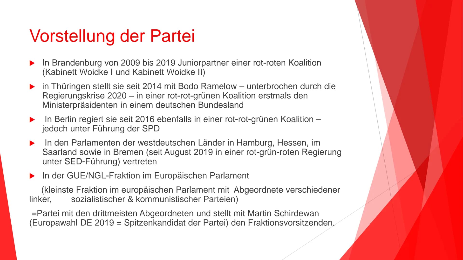 DIE LINKE. Inhaltsverzeichnis
1. Vorstellung der Partei
2. Wer ist in der Partei vertreten?
3. Generelle Fakten
4. Spitzenkandidaten für die