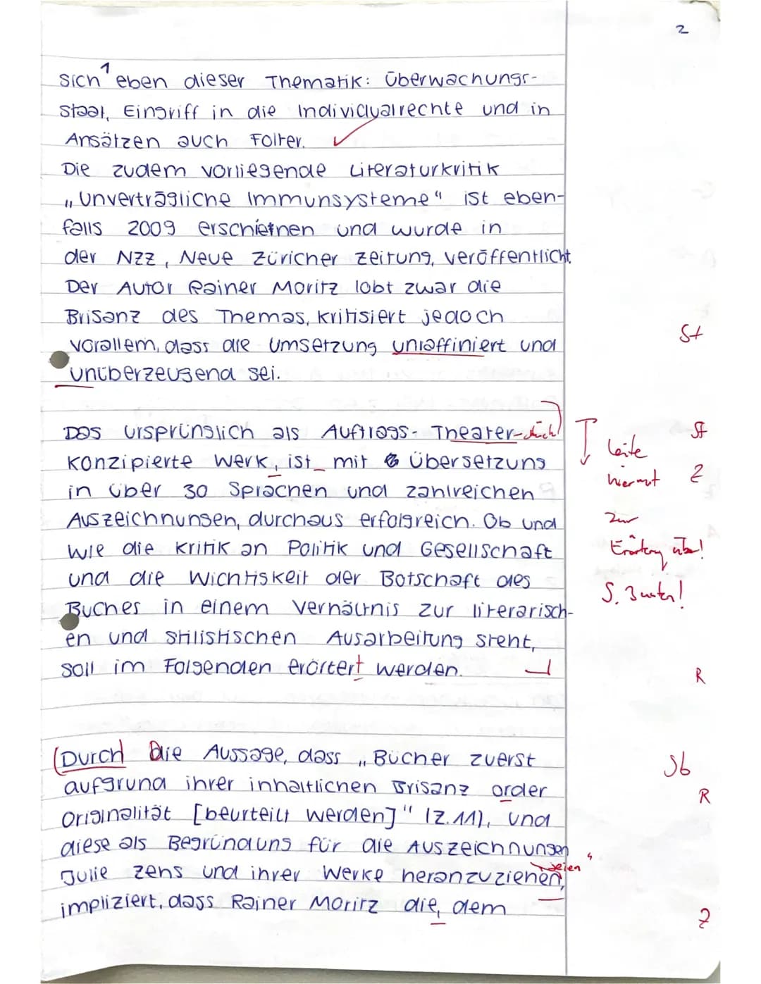 5
10
15
20
25
30
35
J1 - Deutsch Leistungsfach: Klausur Nr. 2 20.12.202
Erörterung eines literarischen Textes
Thema Juli Zeh: Corpus Delicti