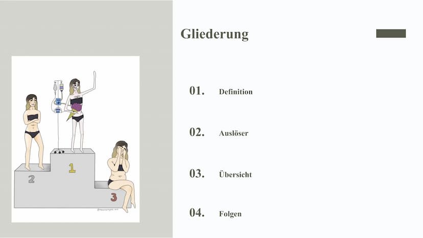 26.01.2022
Essstörungen
& ihre Auswirkungen
Leonie Eisenhut 2
E
1
3
@meandmyed art
Gliederung
01. Definition
02. Auslöser
03. Übersicht
04.
