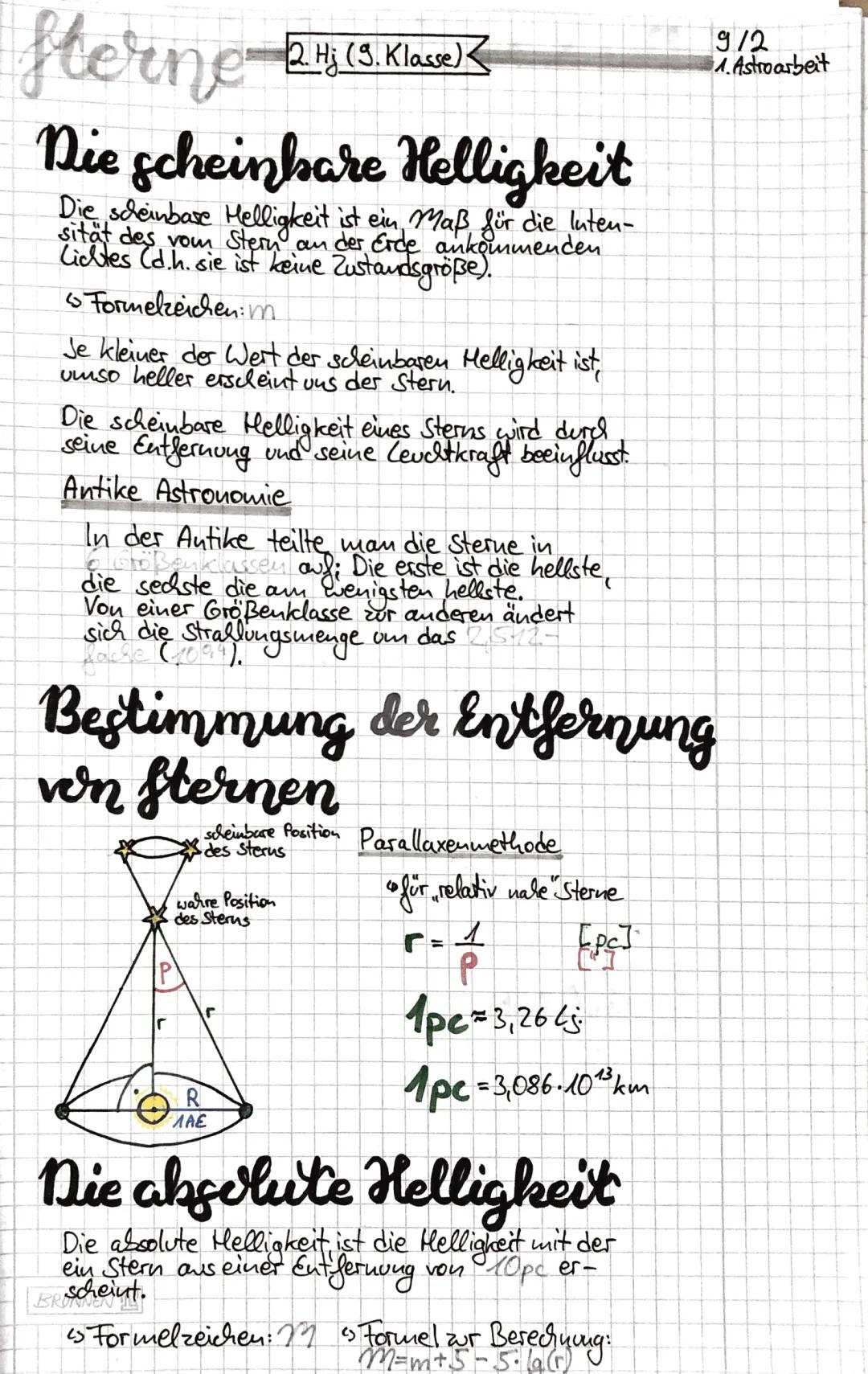 Die Helligkeit von Sternen und das Hertzsprung-Russell-Diagramm einfach erklärt