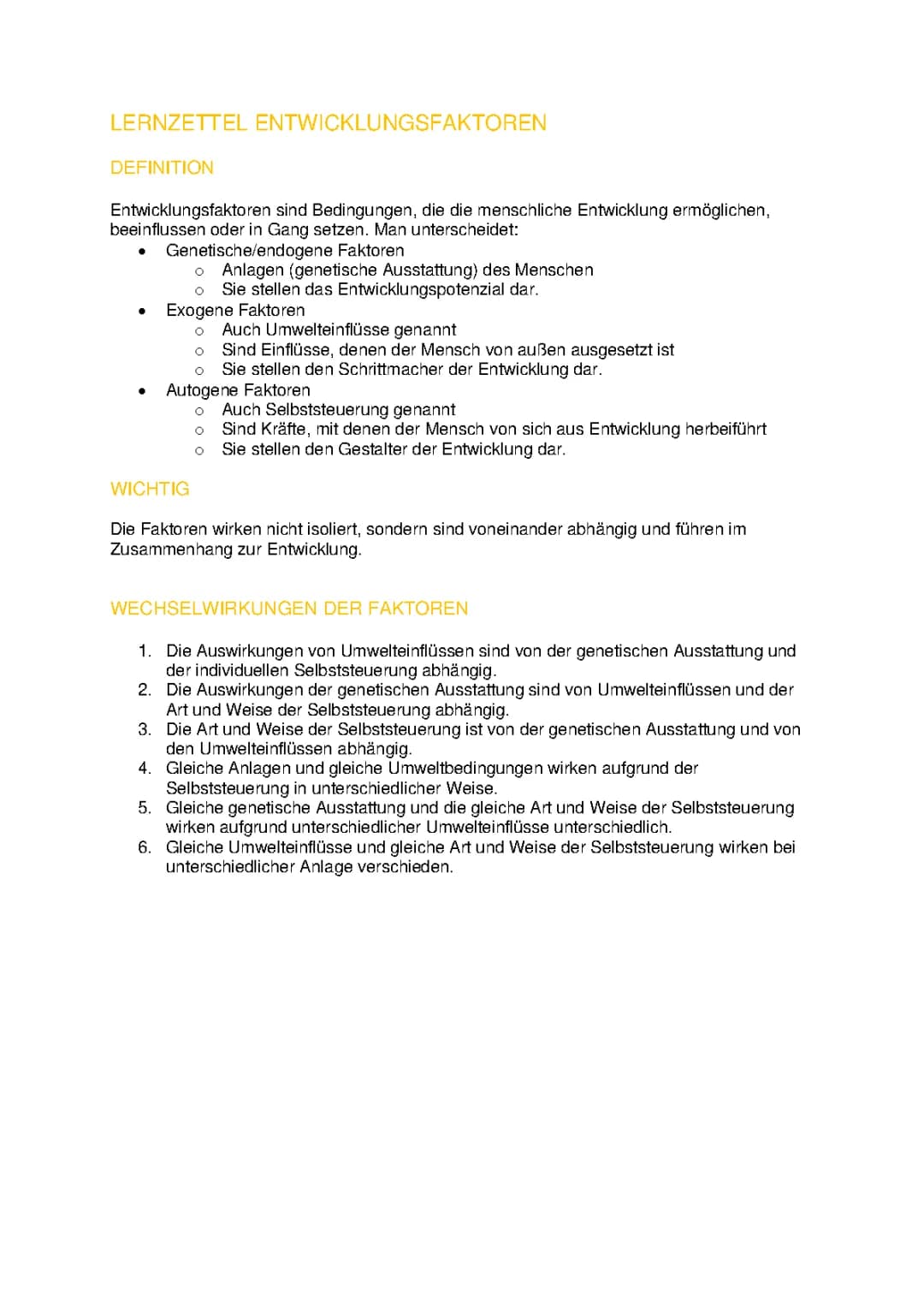 Einflussfaktoren auf die Entwicklung: Überblick und Beispiele