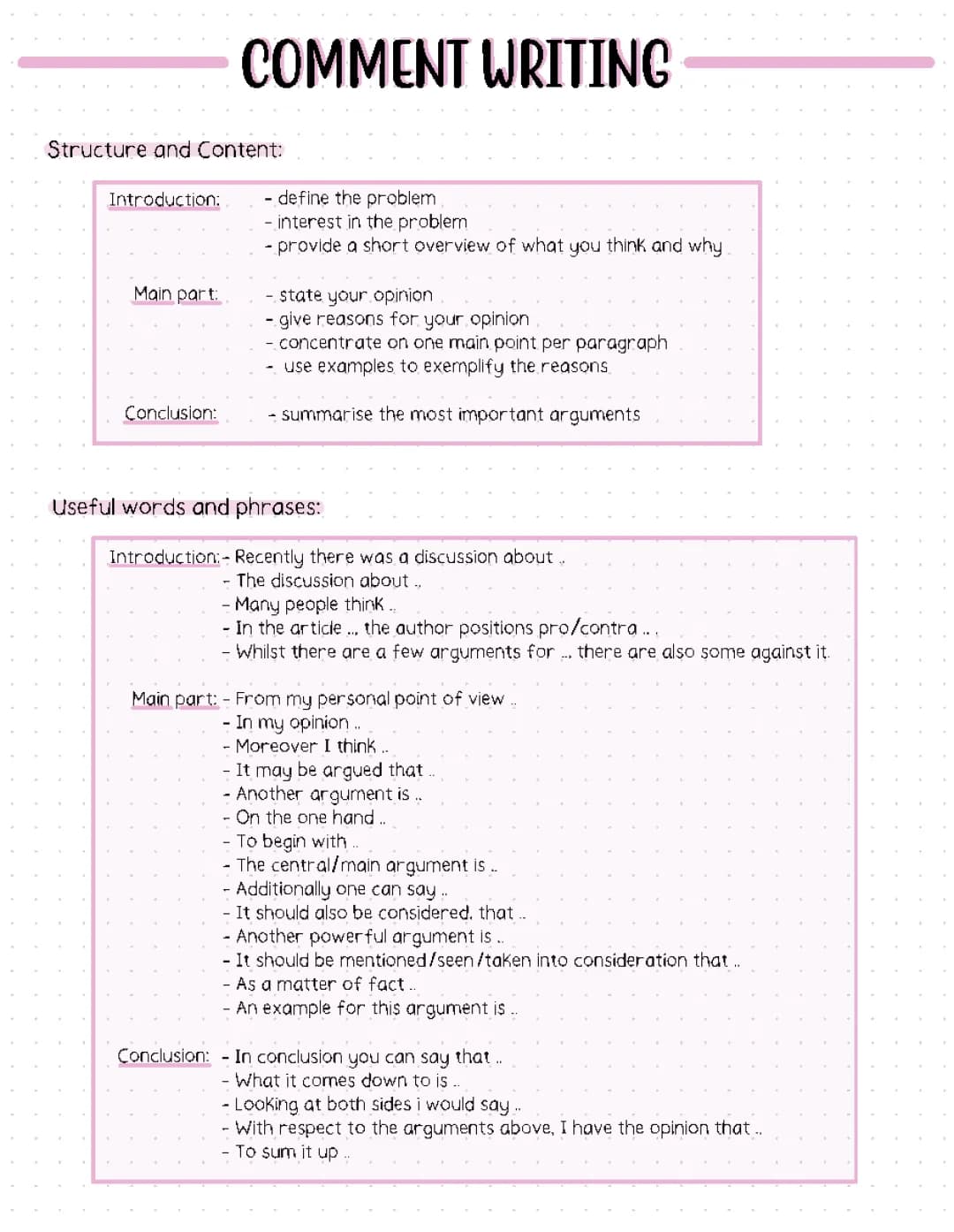 How to Write a Comment and Argumentative Essay: Easy Guide for Kids
